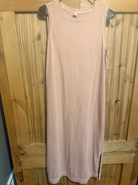 Old Navy Pale Pink Sleeveless Midi Dress
